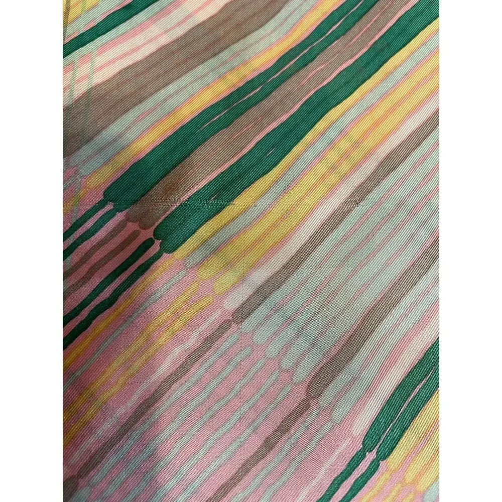 VTG Dorce Pastel Striped Mid Century Modern Style Neck Scarf 43 in by 13.5 in